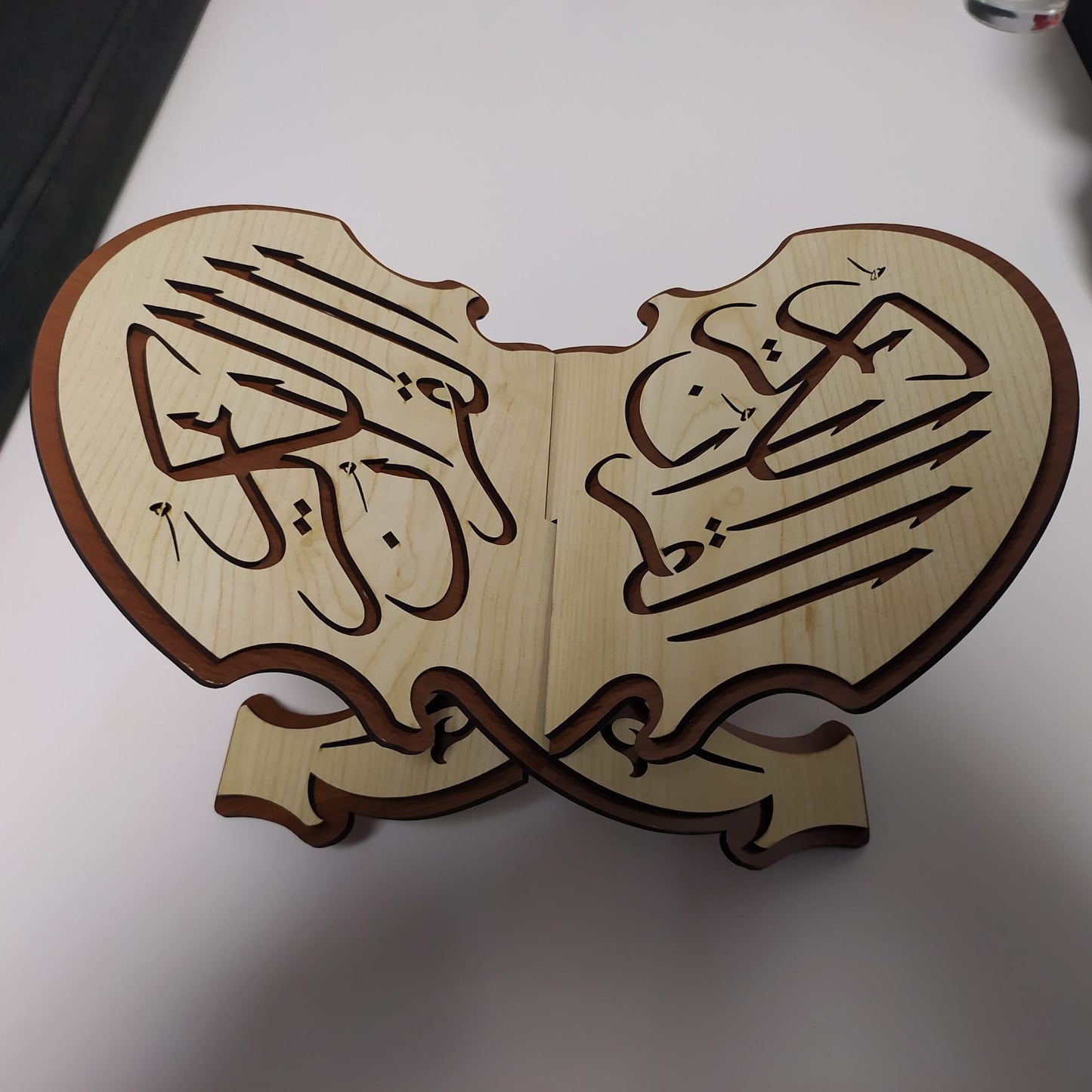 حامل مصحف خشب حفر قابل للطي