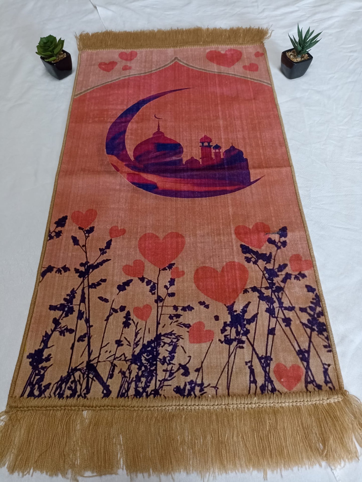 Prayer rug for children, Spacestone Hearts