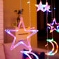 ستارة  ضوئي نجوم وهلال زينة رمضان