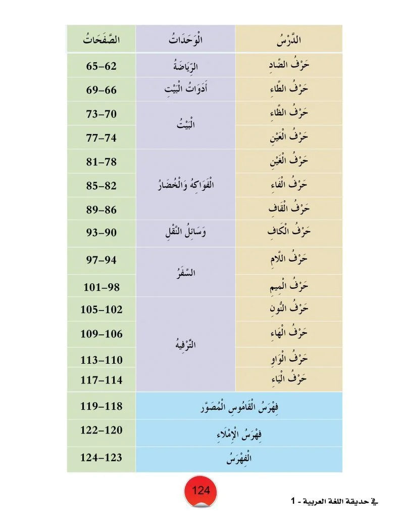 في حديقة اللغة العربية : المستوى الأول كتاب التلميذ + تمارين