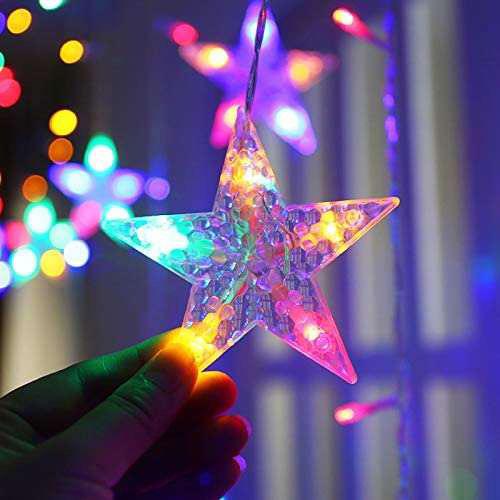 ستارة  ضوئي نجوم وهلال زينة رمضان